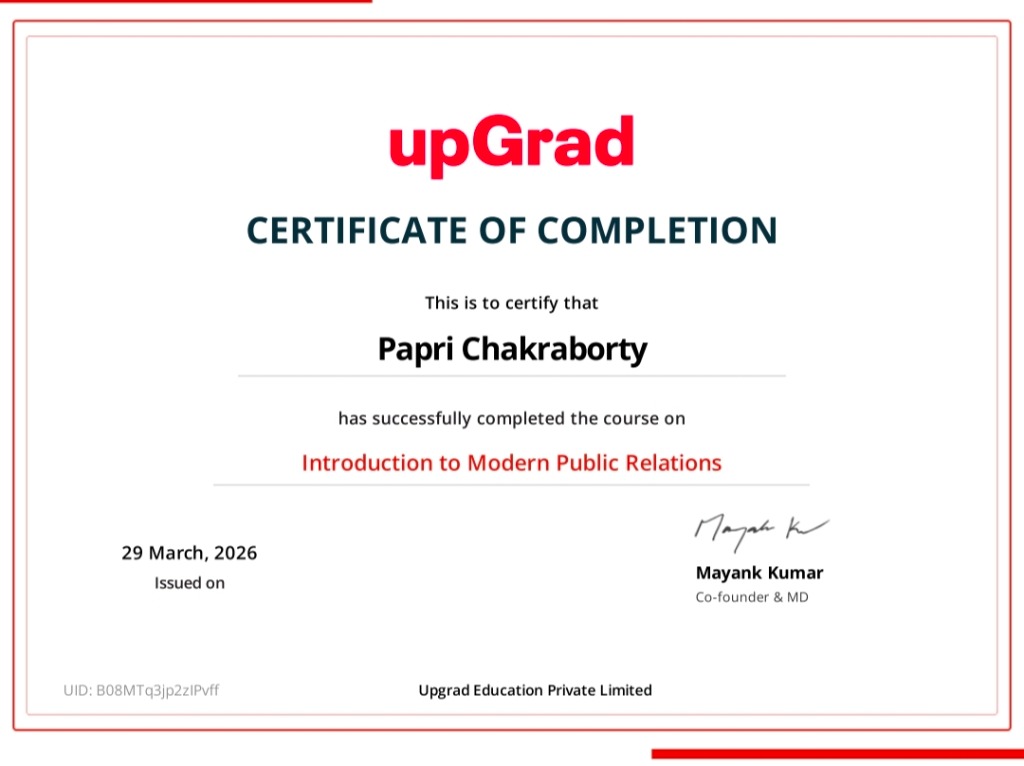 upGrad Modern Public Relations